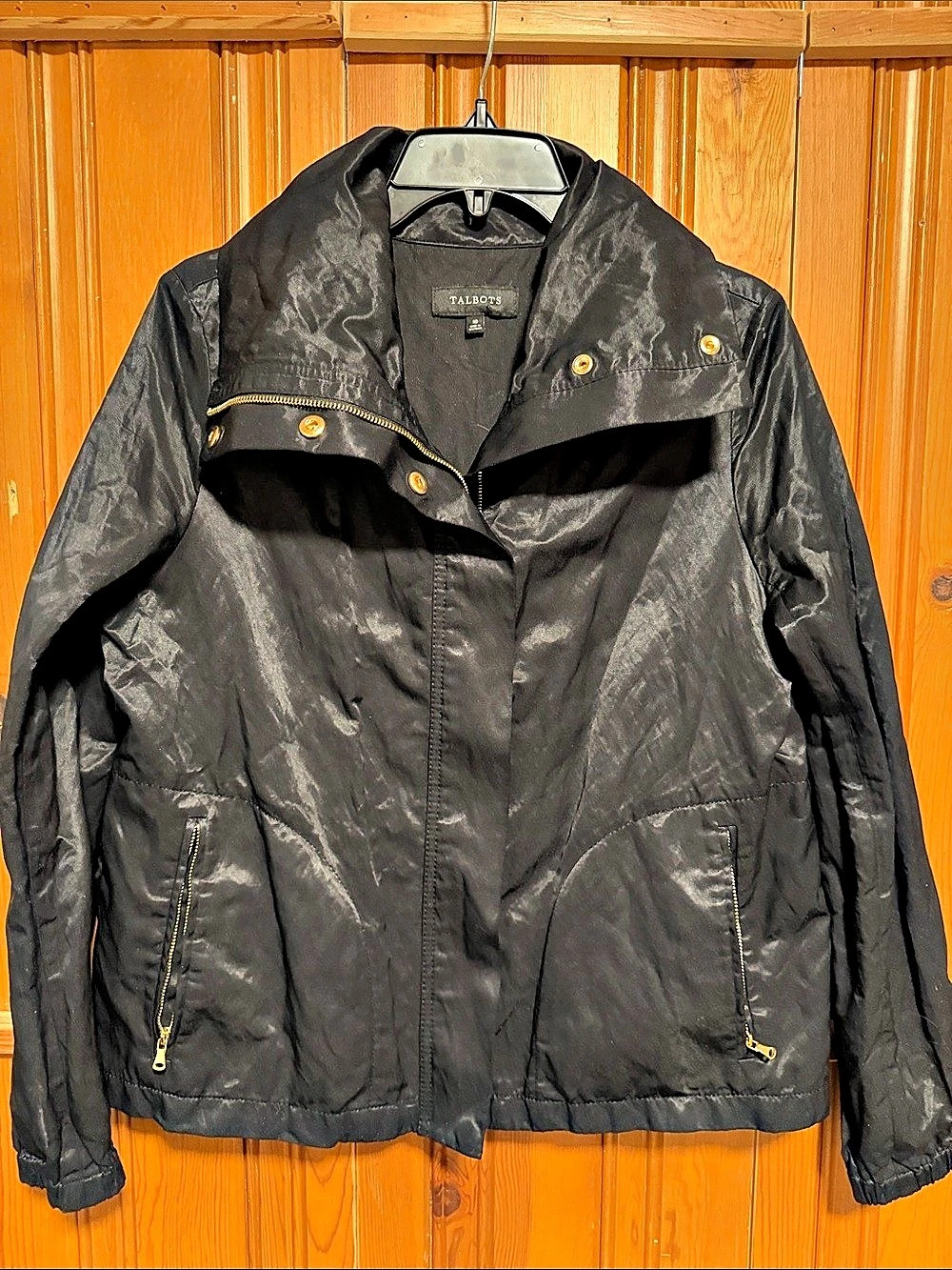 Talbots Black Utility Jacket Size 10